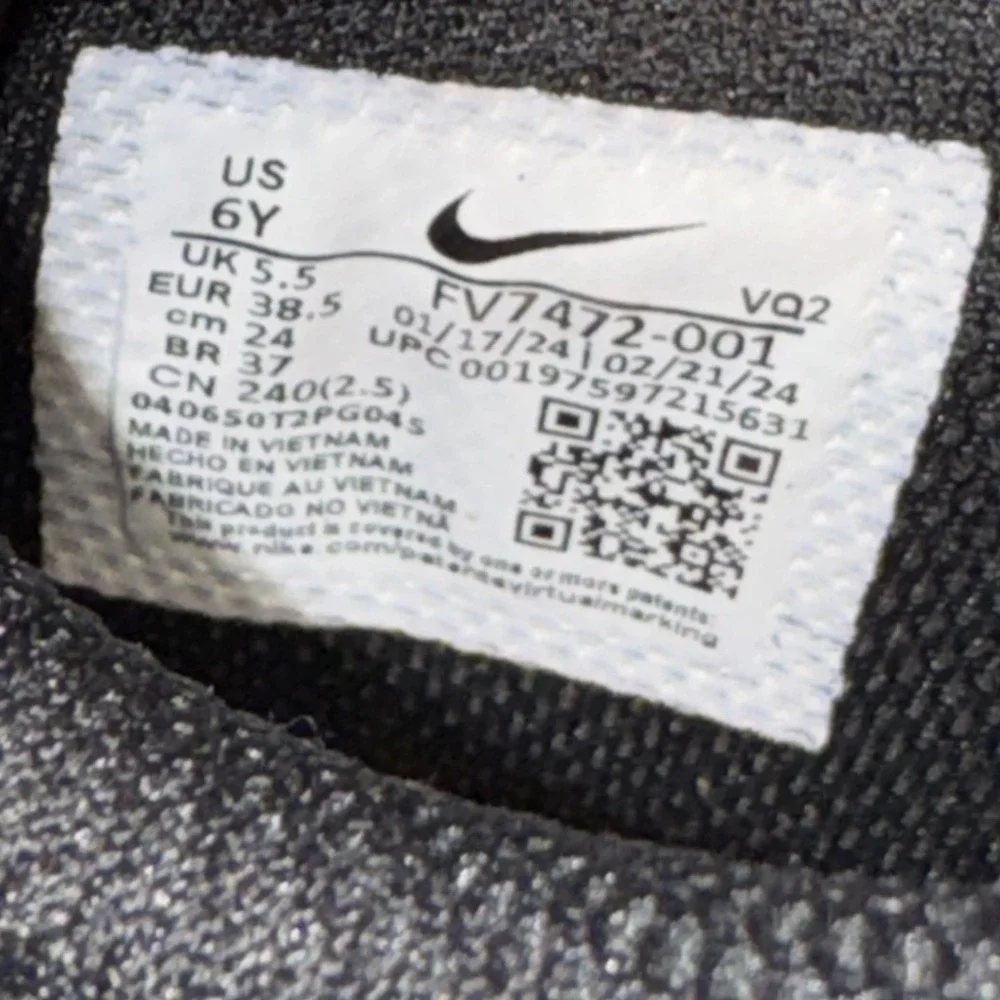 Nike Dunk Low GS Black Croc Swoosh Kids Shoes‎ FV7472-001 Size 6Y
